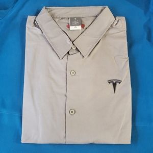 Mens TESLA Gray LS Poplin Button Up Shirt Embroidered (4 Available)